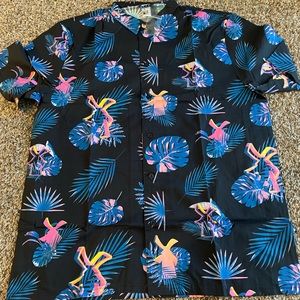 Dutch bros floral button up